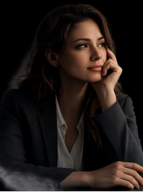 Mujer reflexionando
